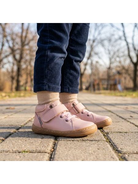 Dětské Barefoot Celoroční boty PEGRES SBF 62 růžové