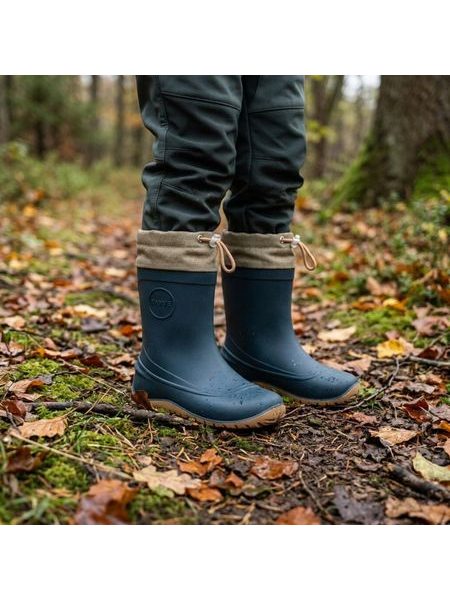 Detské zateplené barefoot gumáky RAYVE MONSOON COVER WINTER tmavomodré