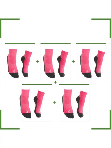 DETSKÉ NABOSO BAREFOOT BAMBUSOVÉ PONOŽKY Ružové VÝHODNÝ SET 5 KUSOV