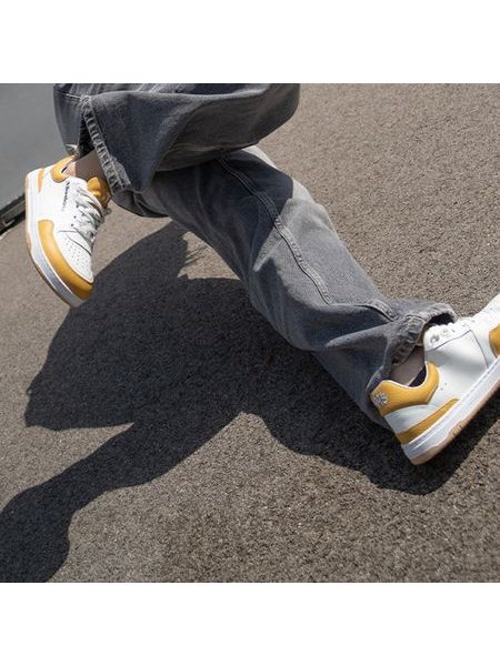Barefoot sneakers voor dames en heren Barebarics Wave - wit en zongeel