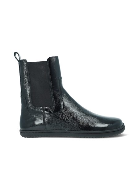 ANGLES ORION Black Varnish | Dámské barefoot zimní zateplené chelsea