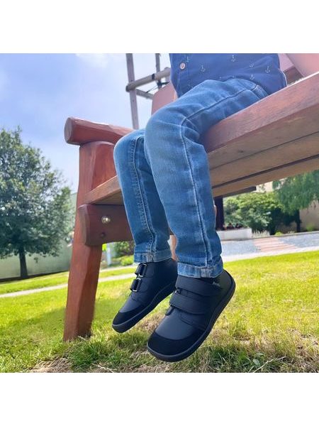 BEDA CELOROČNÍ JUST Black | Dětské celoroční barefoot boty