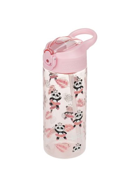 BAAGL Tritanová láhev na pití s brčkem Panda 500 ml