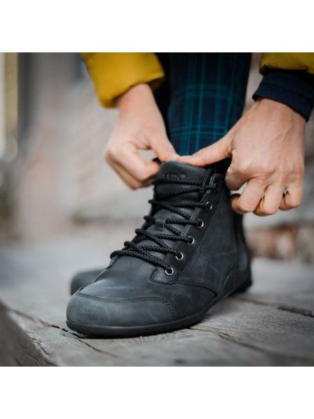 XERO SHOES DENVER LEATHER M Black | Pánské kotníkové barefoot boty