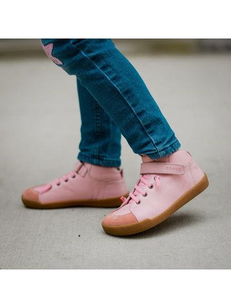CRAVE BERGEN WINTER 3.0 Pink | Dětské zimní zateplené barefoot boty