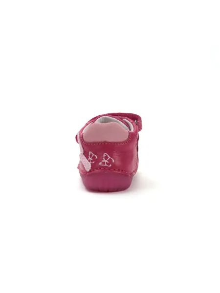 Dětské barefoot tenisky D.D.STEP S070-52838A Dark Pink motýlci růžové