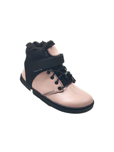 Dětské Barefoot Zimní boty PEGRES BF40 0.1 růžové