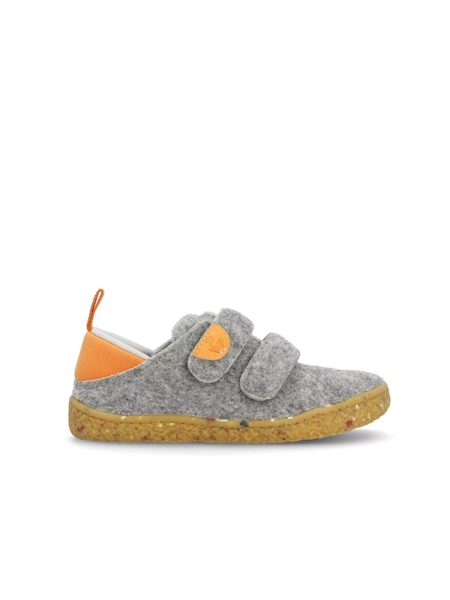 Dětské Barefoot Přezůvky GROUNDIES® Malmö Home Šedo Oranžové