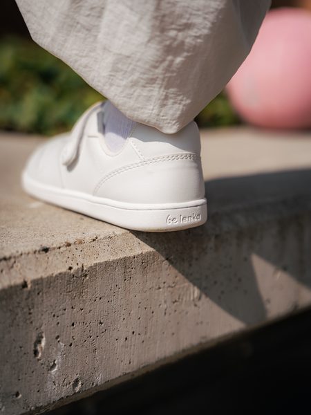 Baskets barefoot enfant Be Lenka Scoot Kids blanches