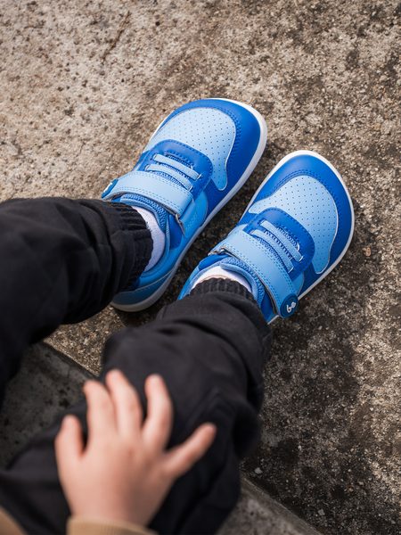 Baskets barefoot enfant Be Lenka Scoot Kids bleu clair et bleu roi