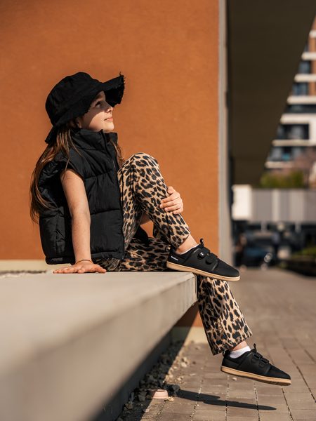 Adidași barefoot pentru copii Be Lenka Bounty Junior negri