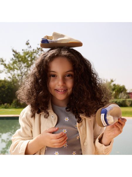 Dětské Barefoot Slip-On Tenisky GROUNDIES® Nara Kids Pískovo Modré