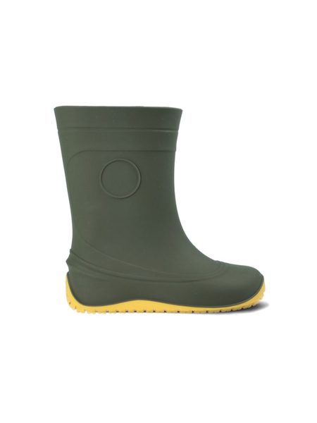 RAYVE MONSOON Army Green/Yellow | Dětské barefoot holínky