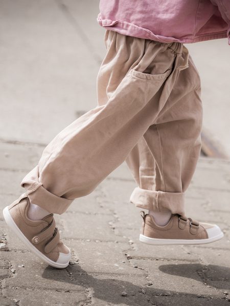 Ténis barefoot de criança Be Lenka Canvi Kids castanho-claro