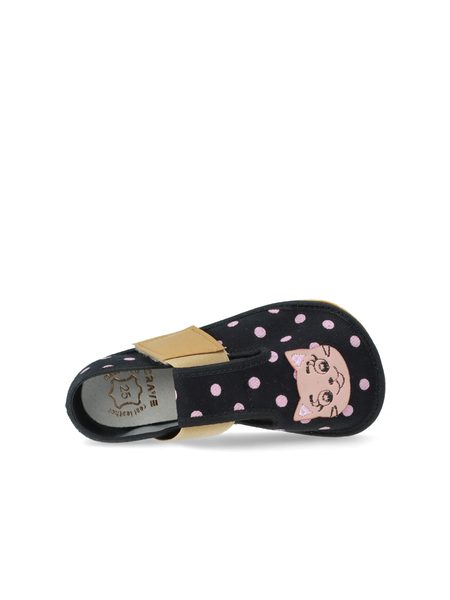 RAYVE SLIPPERS ELASTIC Black Cat