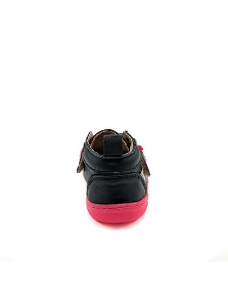 Dětské Barefoot Celoroční boty PEGRES SKINNY SBF 62F černo/růžové