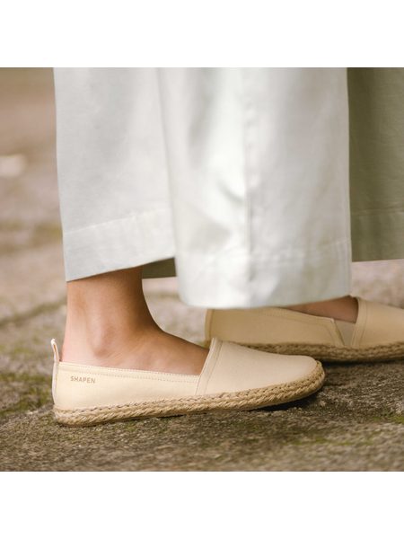 SHAPEN ESPADRILKY PLAYA Wide Beige | Dámské barefoot espadrilky