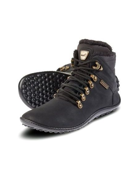 LEGUANO HUSKYLEGUANO HUSKY Black | Kotníčkové zateplené barefoot boty