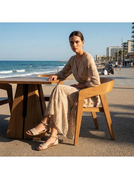 LEGUANO JARA Sand | Dámské barefoot sandály