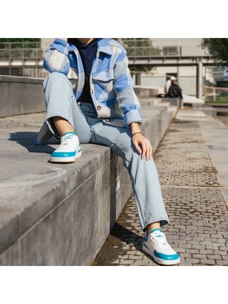Adidași barefoot Barebarics Wave albi cu turcoaz