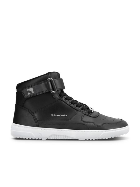 Adidași barefoot Barebarics Zing High Top negri și albi din piele