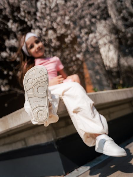 Baskets barefoot enfant Be Lenka Scoot Kids blanches