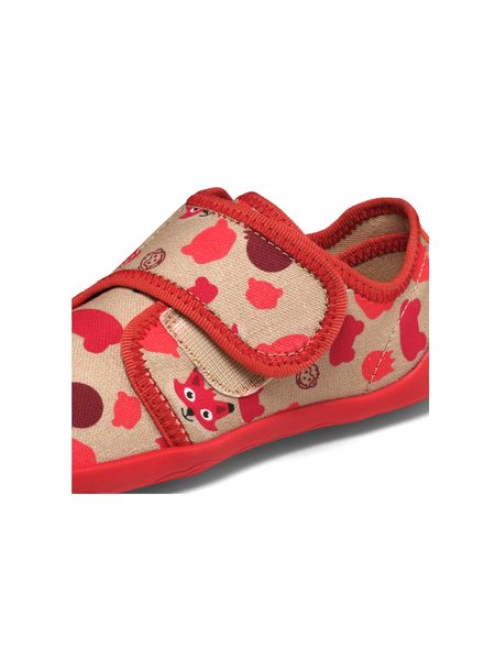 AFFENZAHN SLIPPER COTTON MOVE FOX Red | Dětské barefoot přezůvky