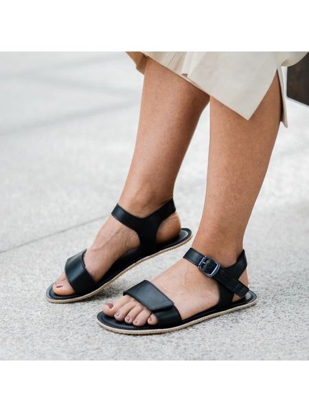 ANGLES HESTIA Black | Dámské barefoot sandály
