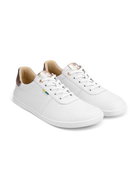 Adidași barefoot Be Lenka Royale albi cu auriu