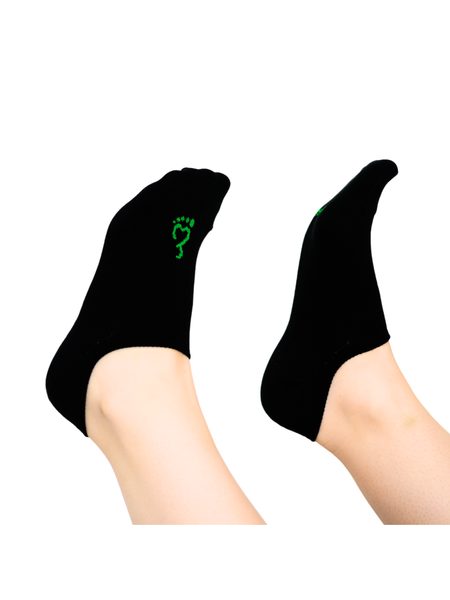 NABOSO BAMBUSOVÉ BAREFOOT PONOŽKY NEVIDITELNÉ Černé VÝHODNÝ SET 10 KUSŮ