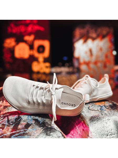 Barefoot Tenisky GROUNDIES® Active Knit Bílé