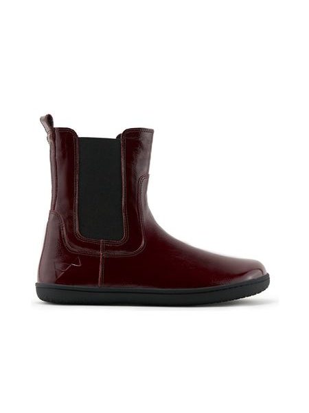Damen-Barfuß-Chelsea-Stiefeletten ANGLES ORION Bordeaux Lackleder