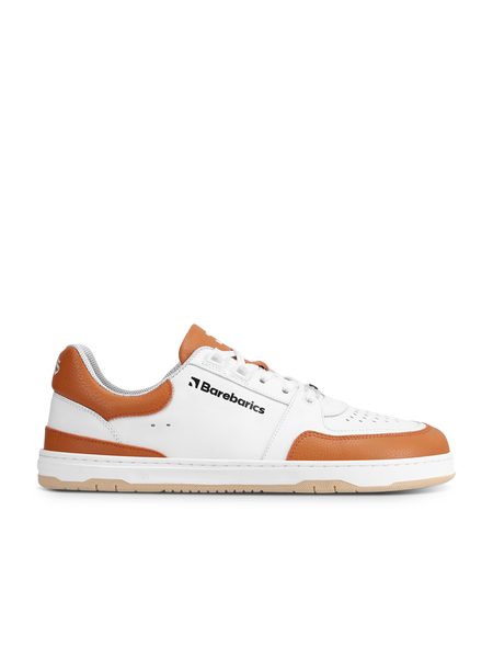 Ténis barefoot Barebarics Wave branco e laranja