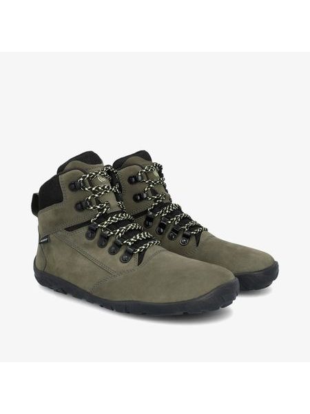 Barefoot Outdoorové Boty GROUNDIES® Portland Khaki Limetkové