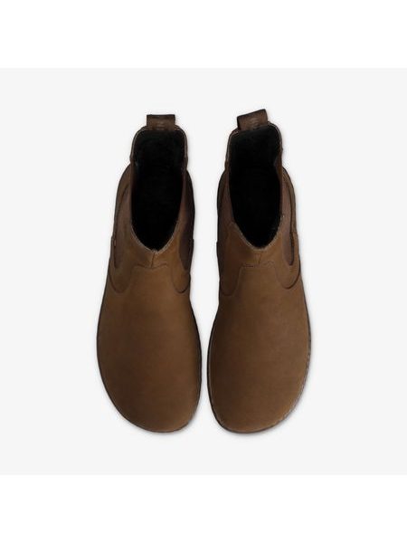 Dámské Barefoot Zateplené Chelsea GROUNDIES CAMDEN Čokoládové