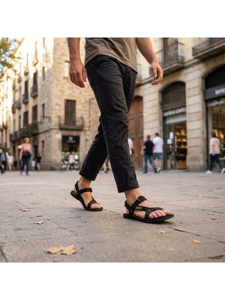 BOSKY PERFORMANCE Z-TECH Black Orange | Barefoot sandály