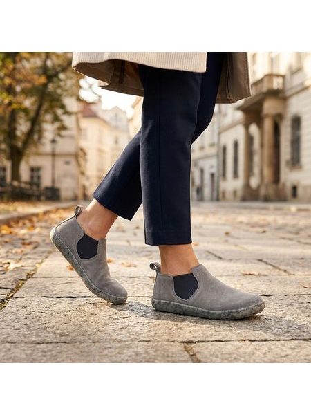 BAŤA NÍZKÉ CHELSEA Semiš | Dámské barefoot boty