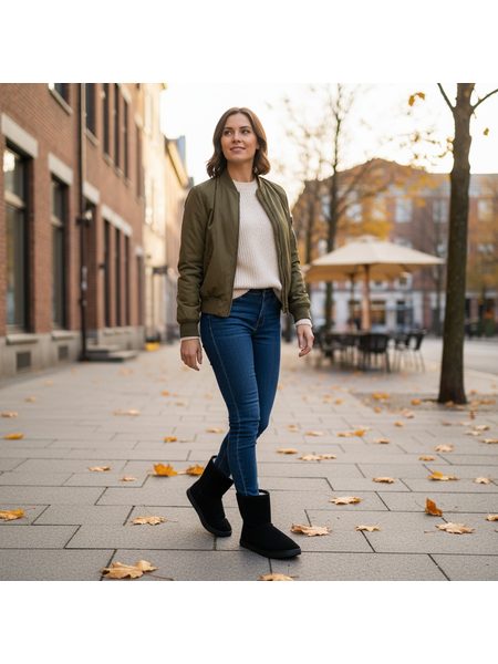 Dámské Barefoot Zateplené Boty GROUNDIES® COZY BOOT 2.0 Černé