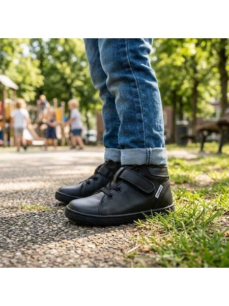 Dětské Barefoot Celoroční boty PEGRES BF 52 0.1 černé