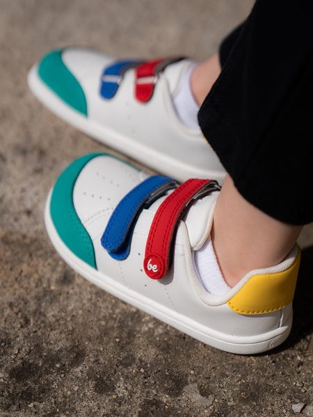 Ténis barefoot de criança Be Lenka Energise Kids branco e multicolor