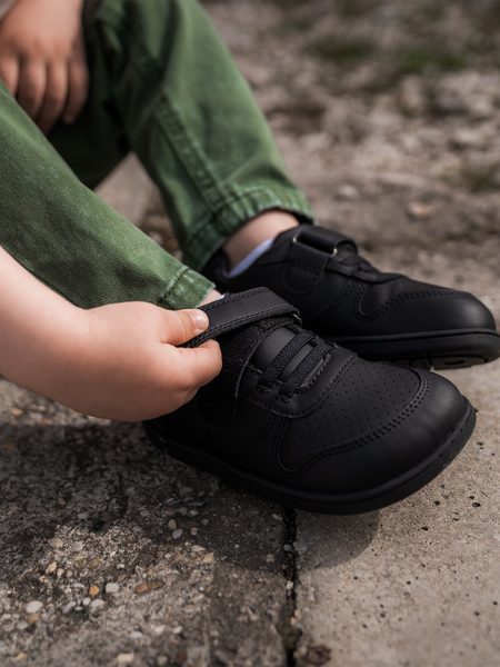 Baskets barefoot enfant Be Lenka Scoot Kids noires