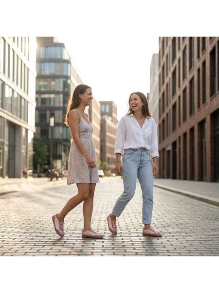 Dámské barefoot Tenisky GROUNDIES® Panama Soft Růžové
