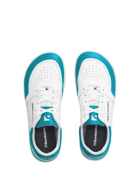Ténis barefoot Barebarics Wave branco e turquesa-escuro