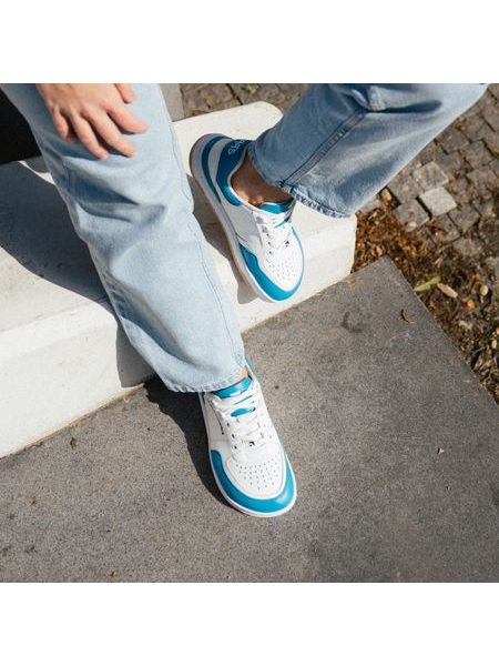 Ténis barefoot Barebarics Wave branco e turquesa-escuro