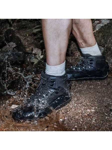 Barefoot Voděodolné Pohorky GROUNDIES® All Terrain High Černé