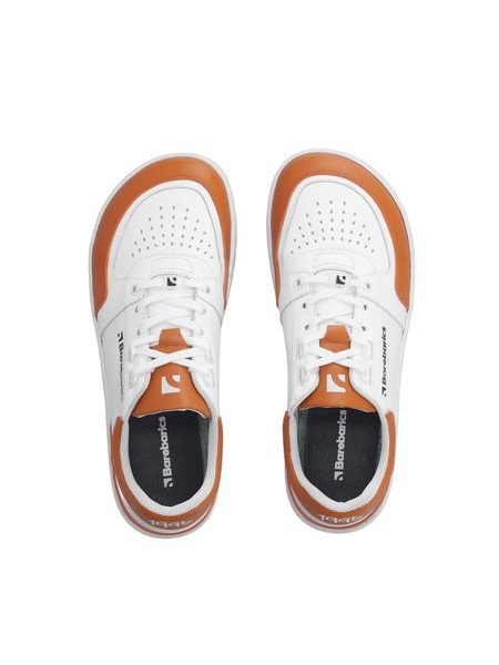 Ténis barefoot Barebarics Wave branco e laranja