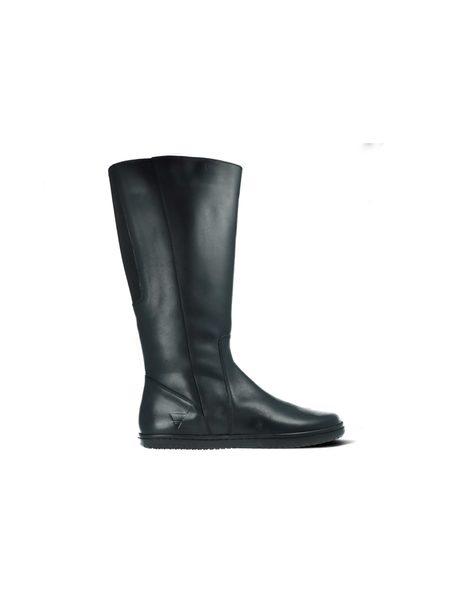 Ocieplane kozaki barefoot damskie Angles Thalia Winter Wool, czarne