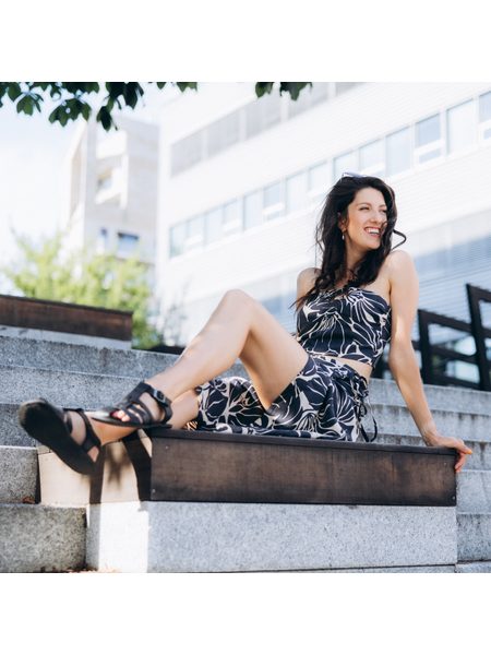 Barefoot Sandály GROUNDIES® Catania Černé