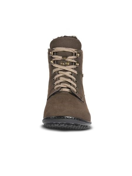 LEGUANO ICEBARE Brown | Kotníčkové zateplené barefoot boty