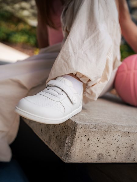 Baskets barefoot enfant Be Lenka Scoot Kids blanches